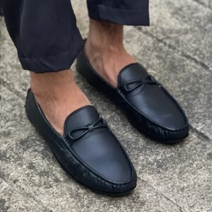 Black Crossed Loafer