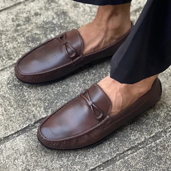 Chocolate Crossed Loafer