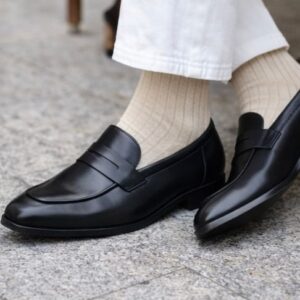 Heritage Black Penny Loafer